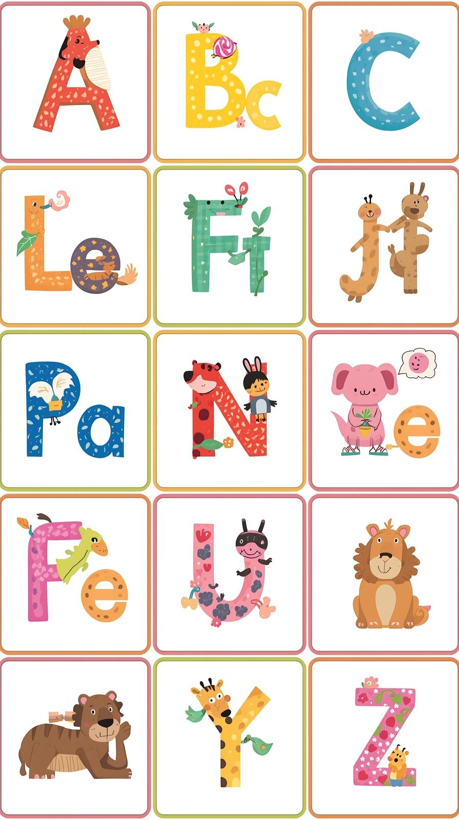 Eğitici Alfabe Kartları